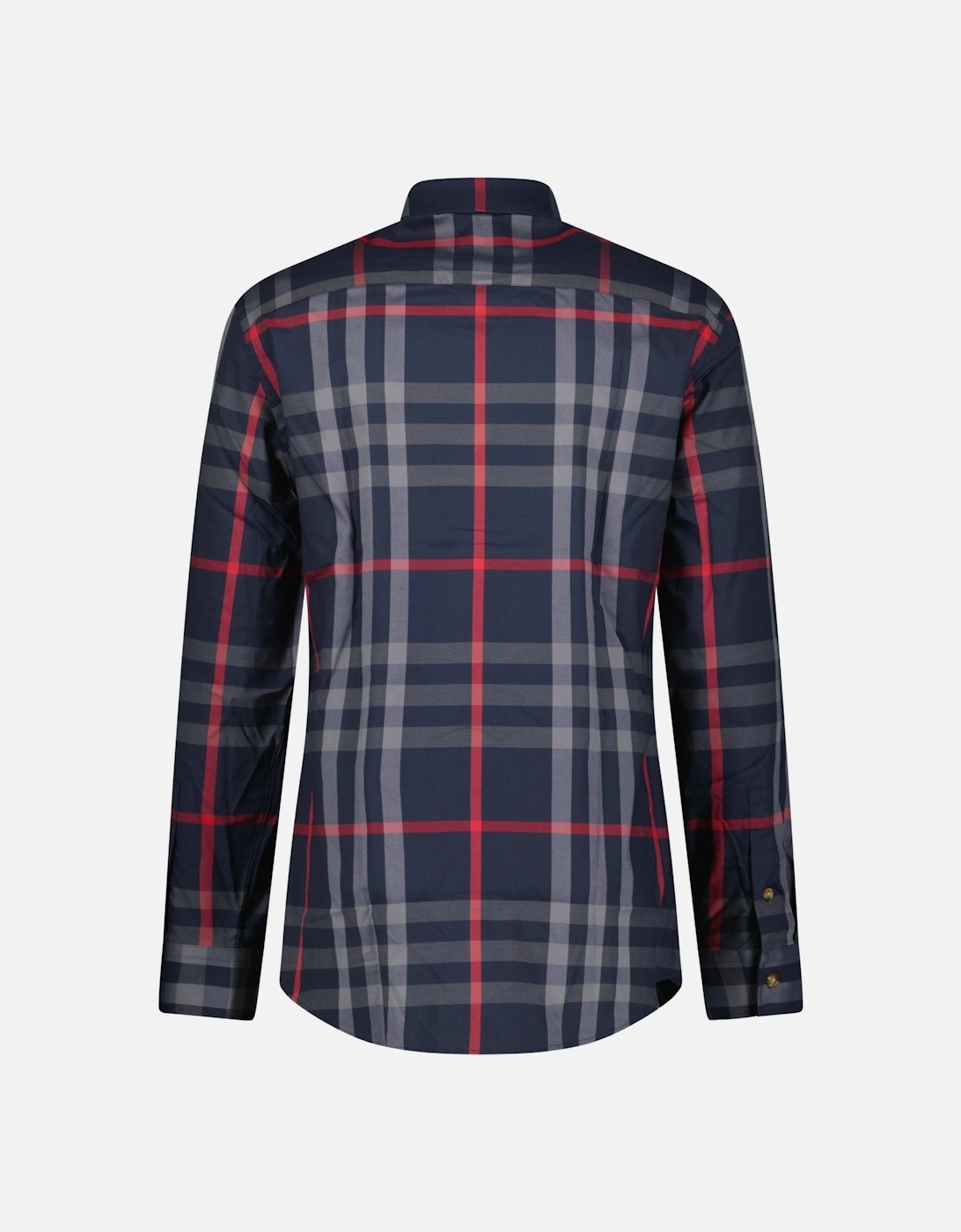 'Claverdon' Check Shirt in Navy & Red