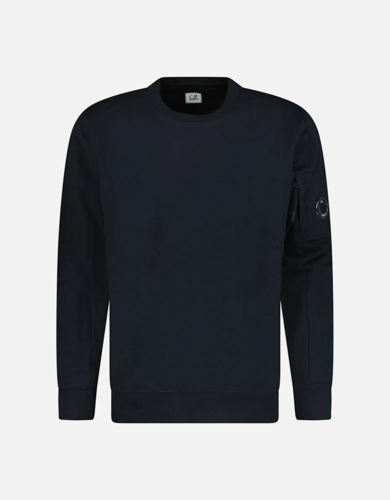 Arm Lens Diagonal Sweatshirt Black