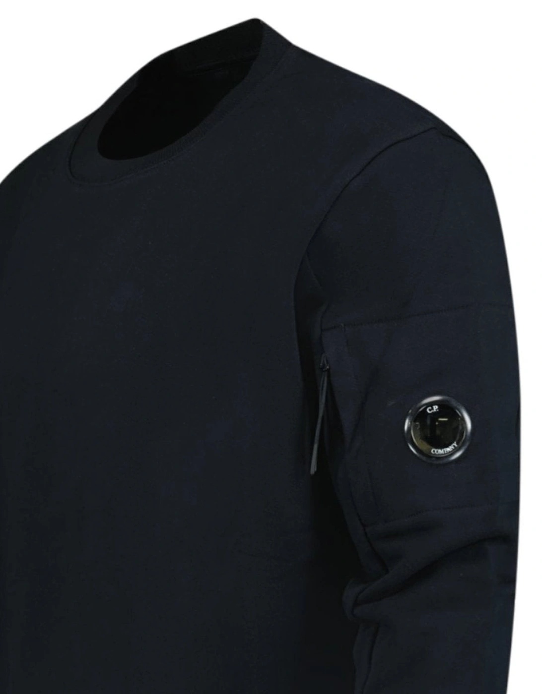 Arm Lens Diagonal Sweatshirt Black