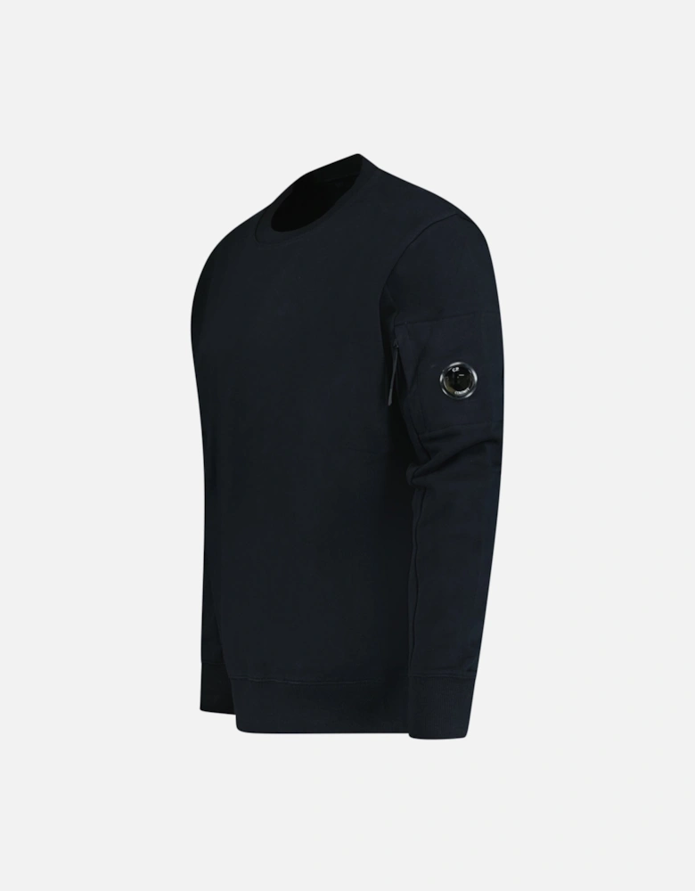 Arm Lens Diagonal Sweatshirt Black