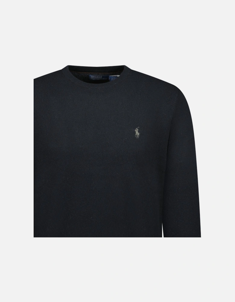 Wool Crewneck Jumper Black