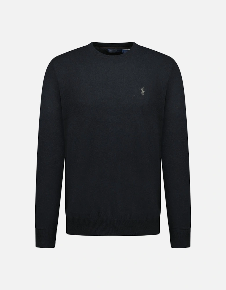 Wool Crewneck Jumper Black