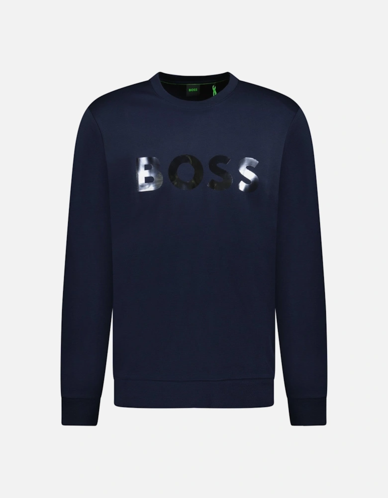 Salbo Mirror Crewneck Sweatshirt Navy