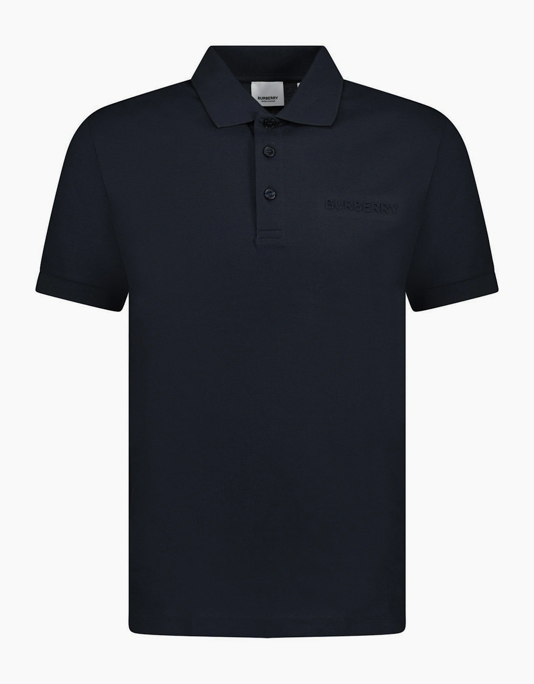 Men's Burberry 'Hartford' Embossed Logo Polo Black - Size: 38
