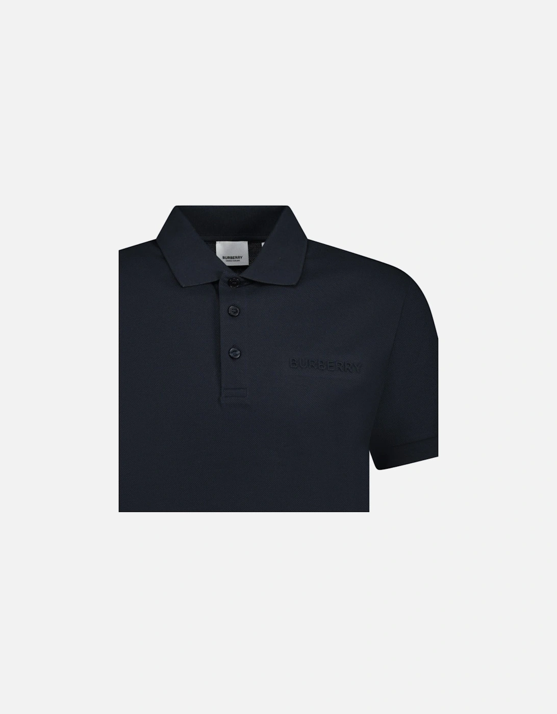 'Hartford' Embossed Logo Polo Black