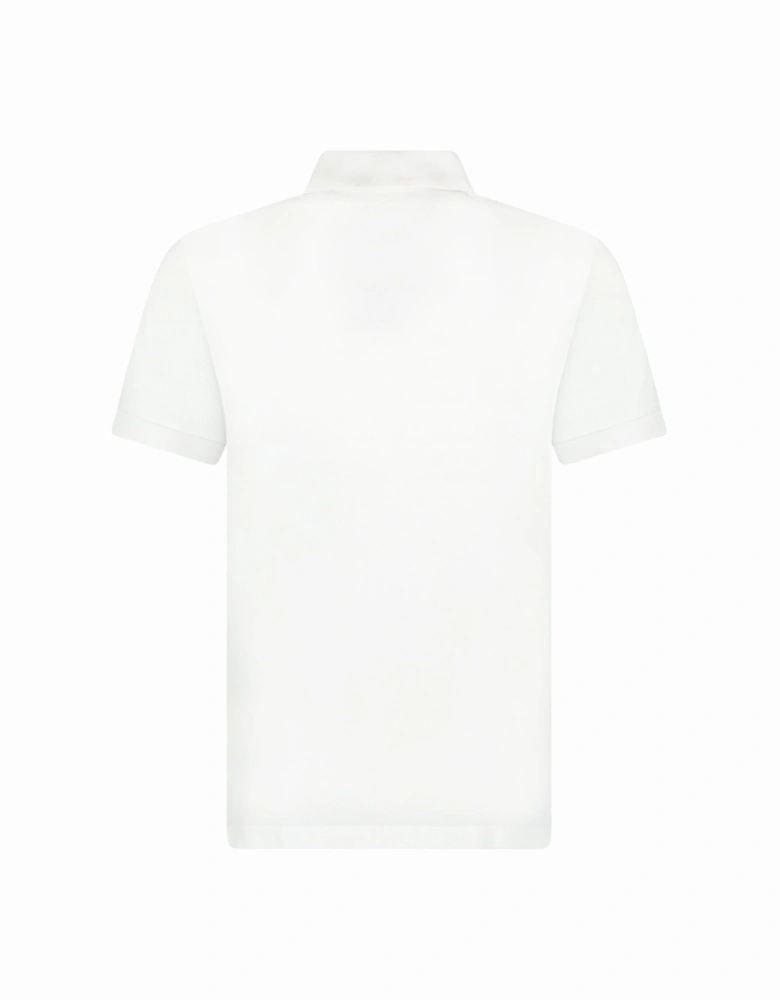 'Hartford' Check Placket Polo White