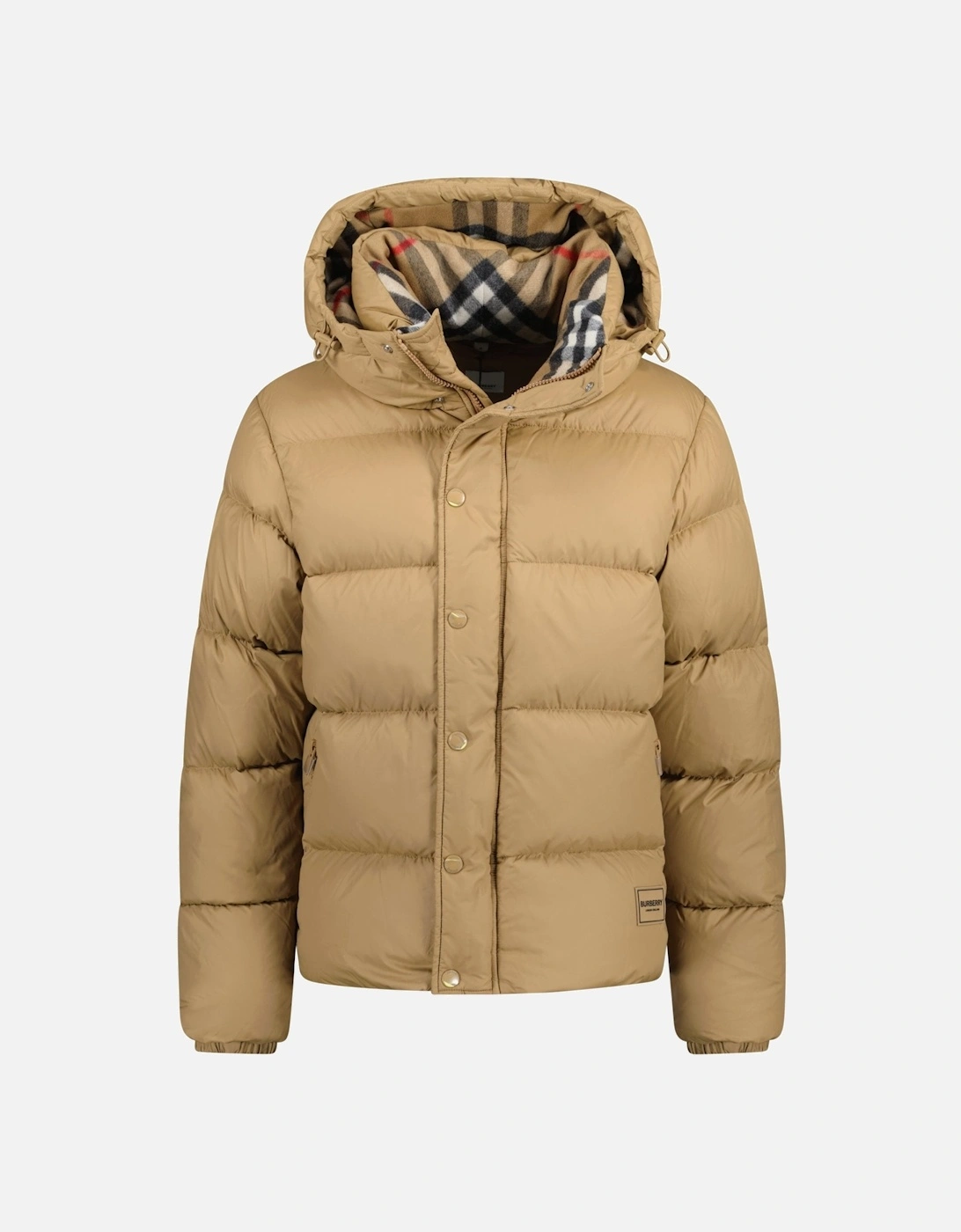 Men's Burberry Halsby Down Puffer Jacket Beige - Cream - Size: 42/Regular