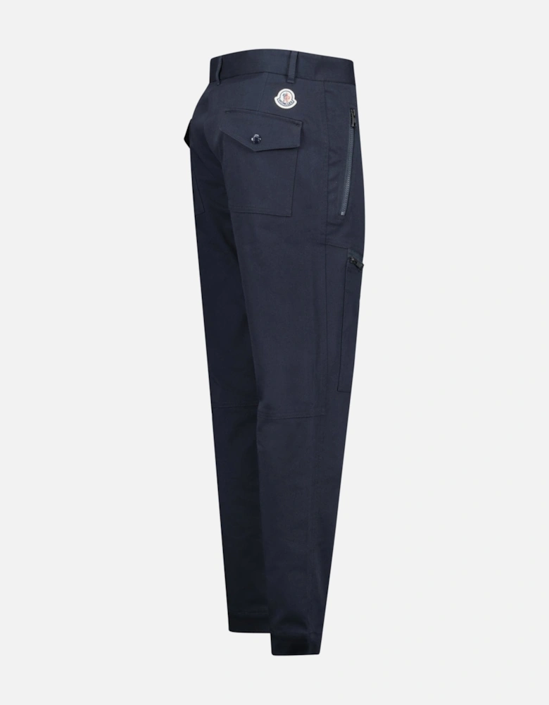 Belt Buckled Trousers Pants Navy