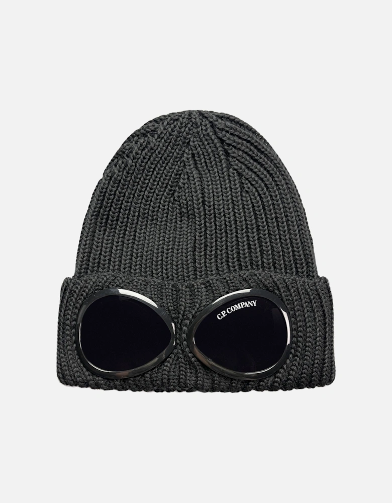 Wool Goggle Beanie Black