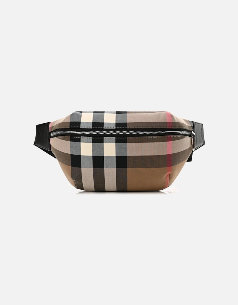 'Sonny' Bum/Side Taupe Brown Check Bag