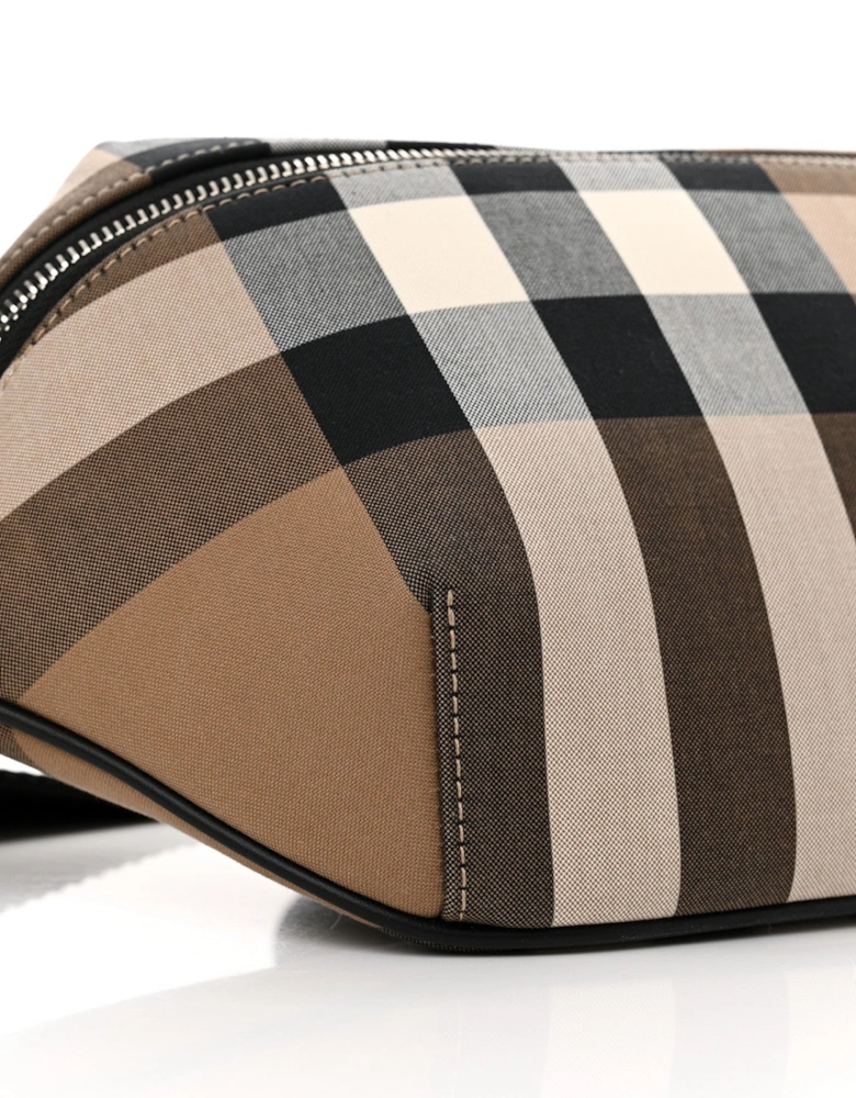 'Sonny' Bum/Side Taupe Brown Check Bag