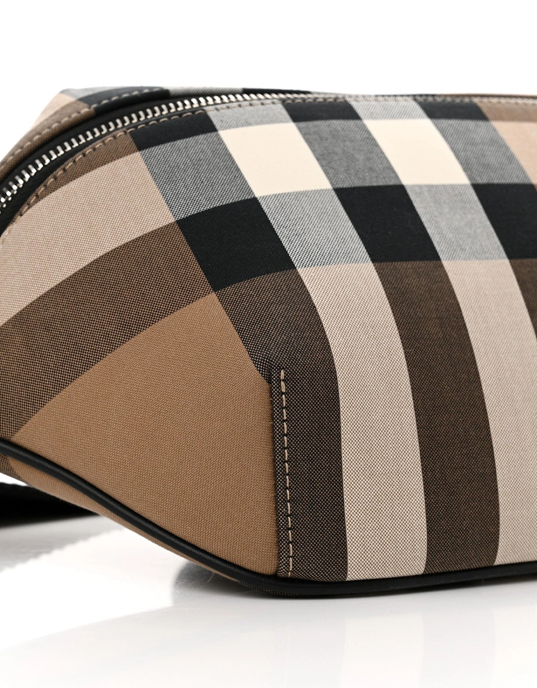 'Sonny' Bum/Side Taupe Brown Check Bag