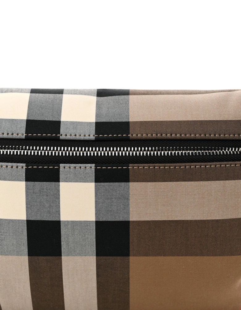 'Sonny' Bum/Side Taupe Brown Check Bag