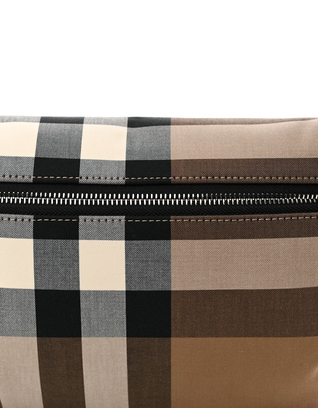 'Sonny' Bum/Side Taupe Brown Check Bag