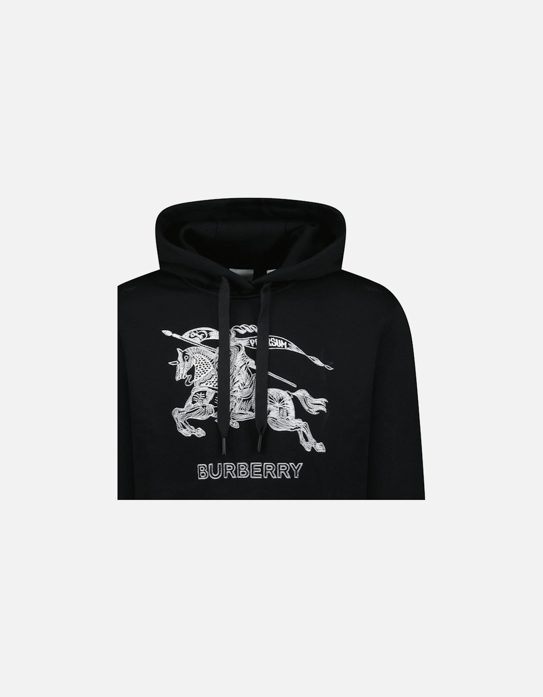 'Drake' Embroidery Hooded Sweatshirt Black