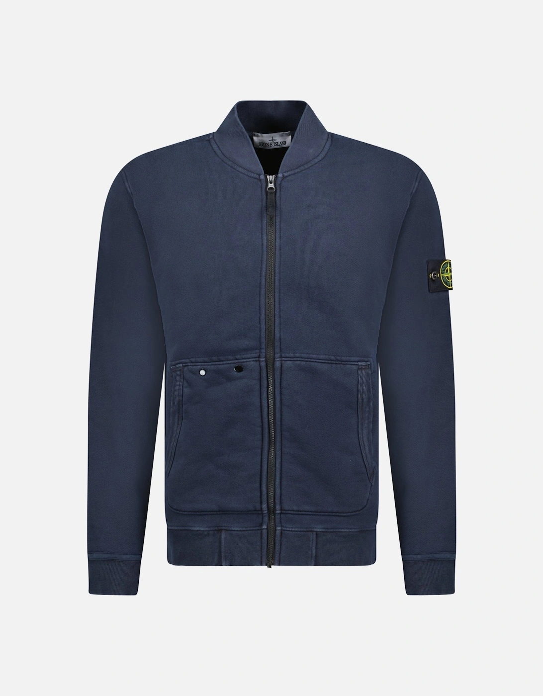 Old Effect Zip-Up Sweatshirt Navy, 5 of 4