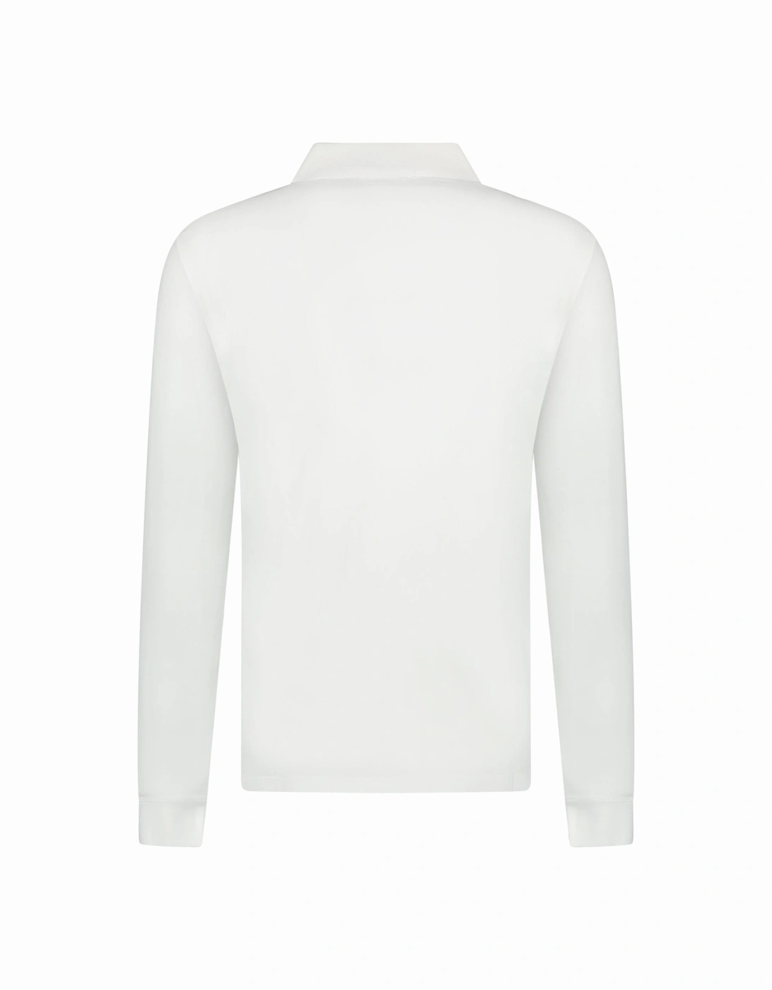 Long Sleeve Piquet Polo T-Shirt White
