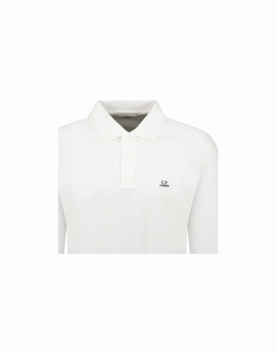 Long Sleeve Piquet Polo T-Shirt White