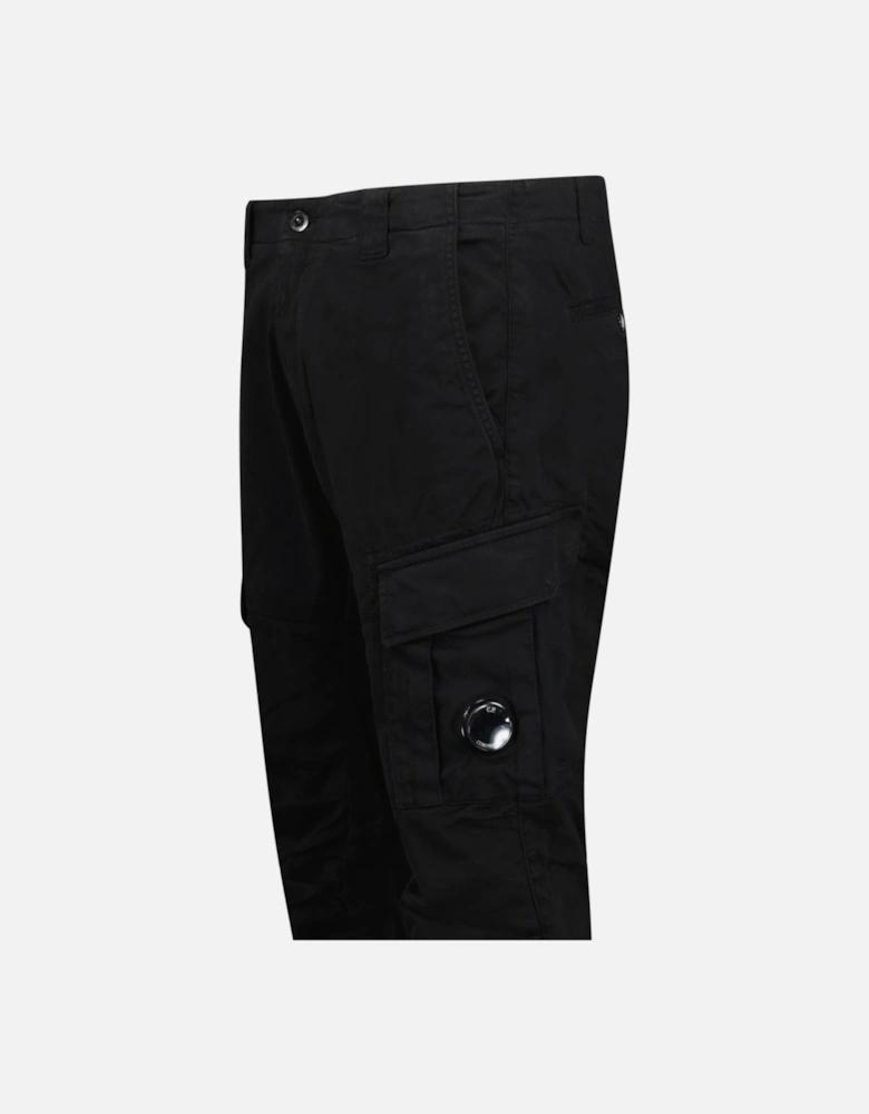 Stretch Sateen Ergonomic Lens Double Cargo Pants Black