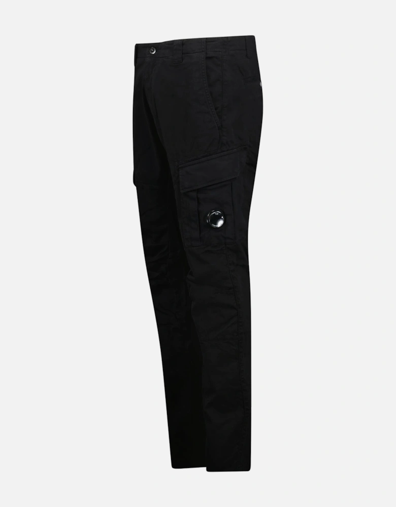 Stretch Sateen Ergonomic Lens Double Cargo Pants Black