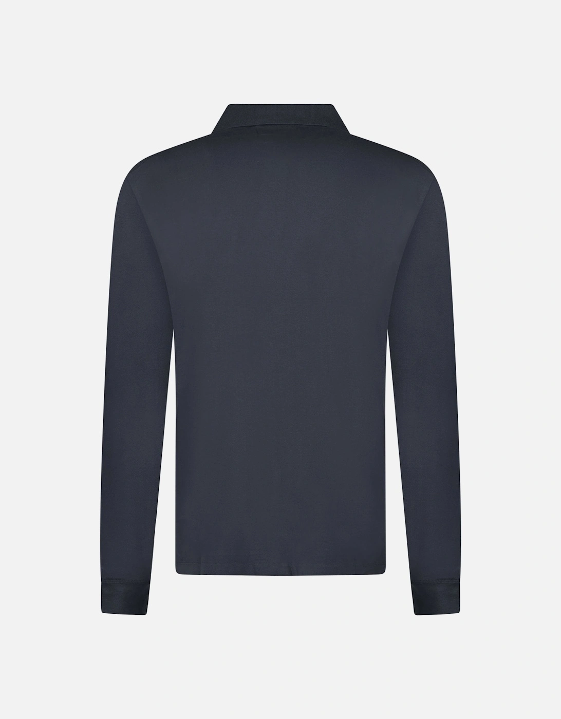 Long Sleeve Piquet Polo T-Shirt Black Sand