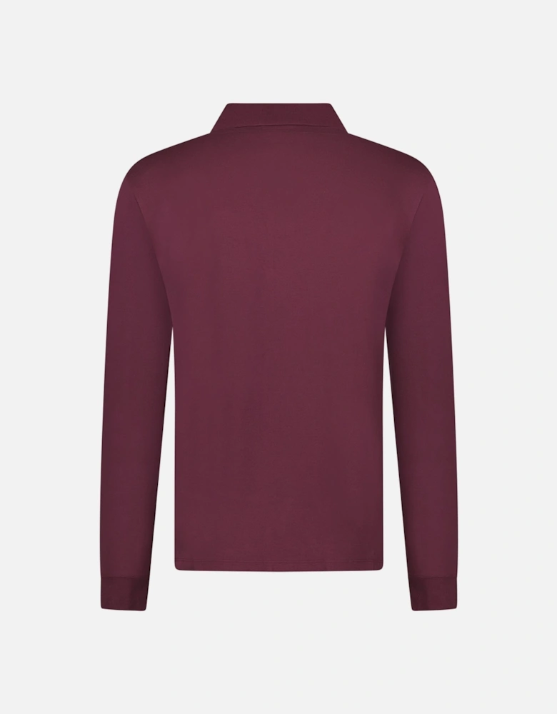 Long Sleeve Piquet Polo T-Shirt Potent Purple