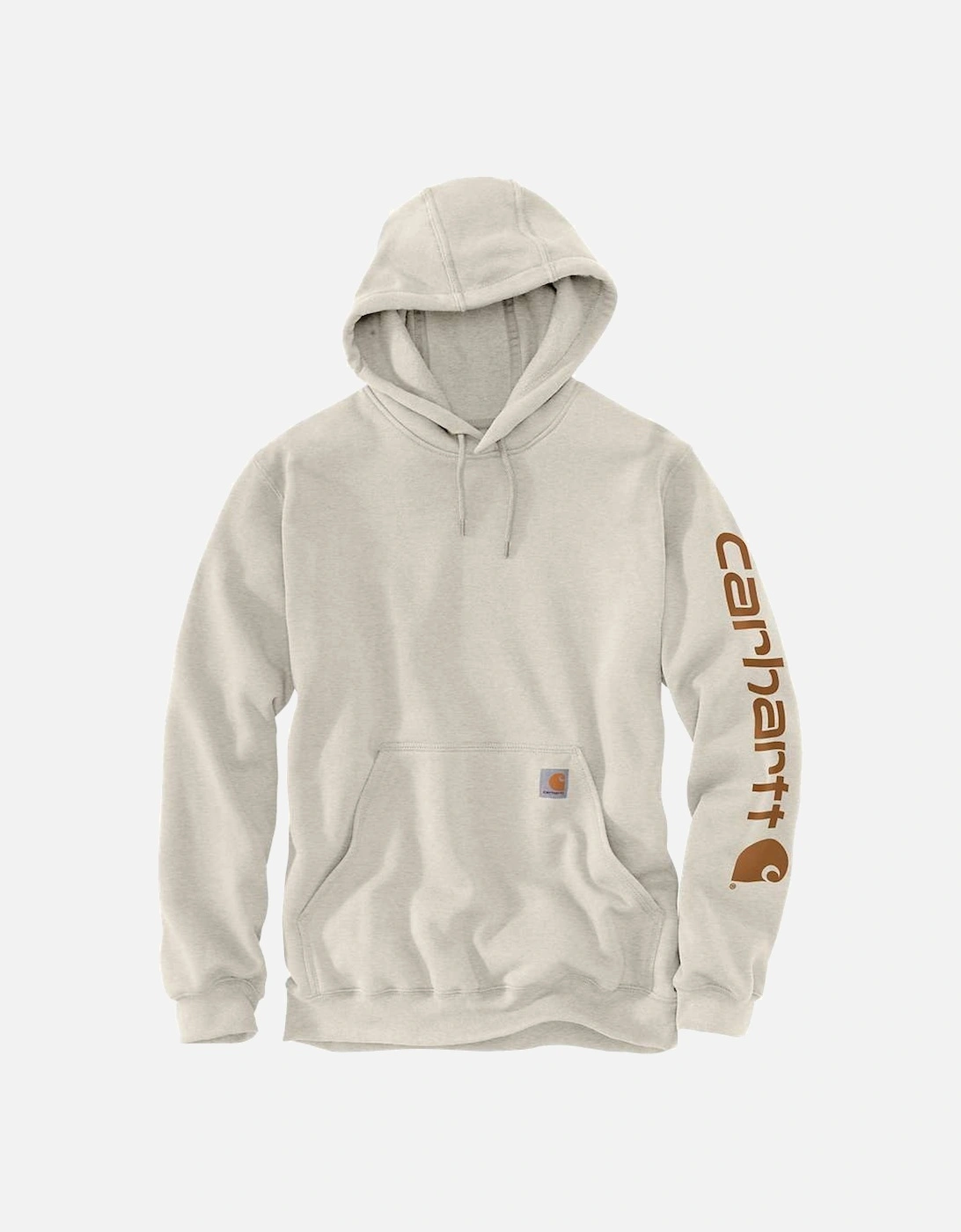 Carhartt Mens Polycotton Stretchable Sleeve Logo Hooded Sweatshirt Top, 2 of 1