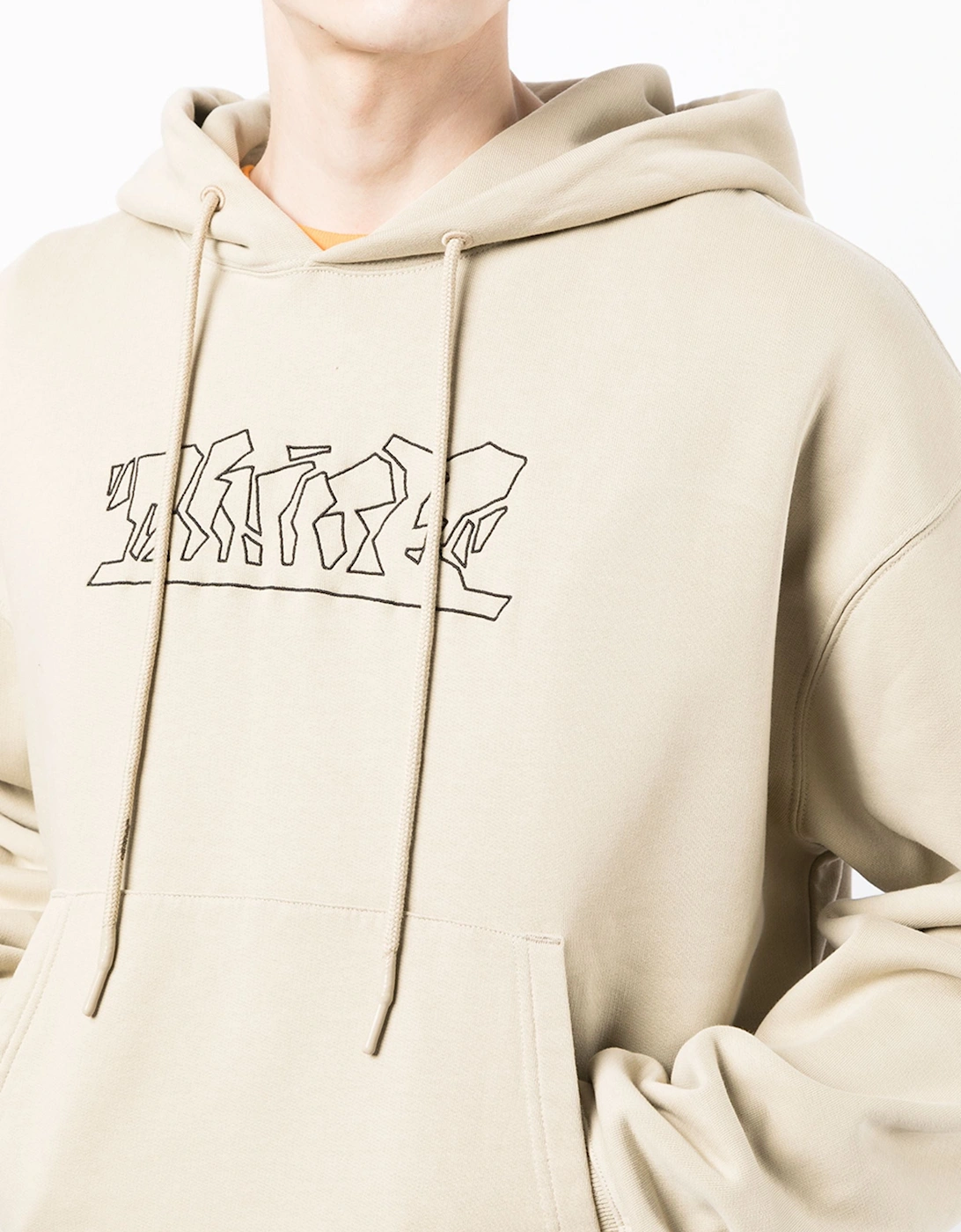 Figure of Speech Over Hoodie in Beige