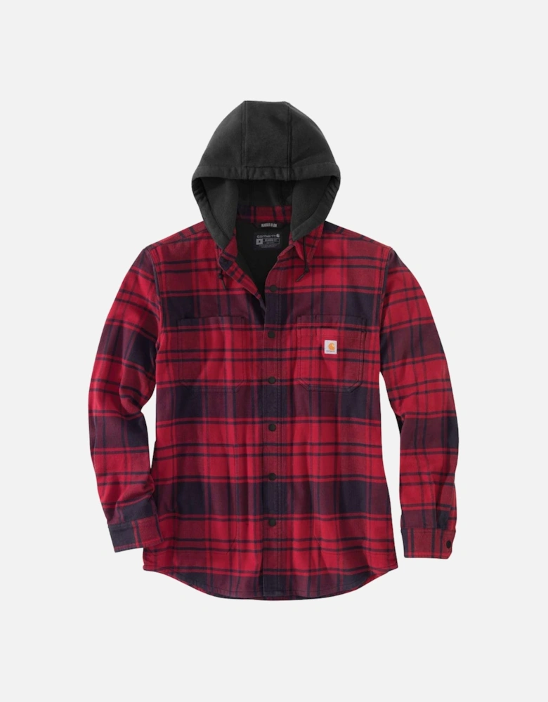 Carhartt Mens Flannel Fleece Lined Hooded Shirt Jacket