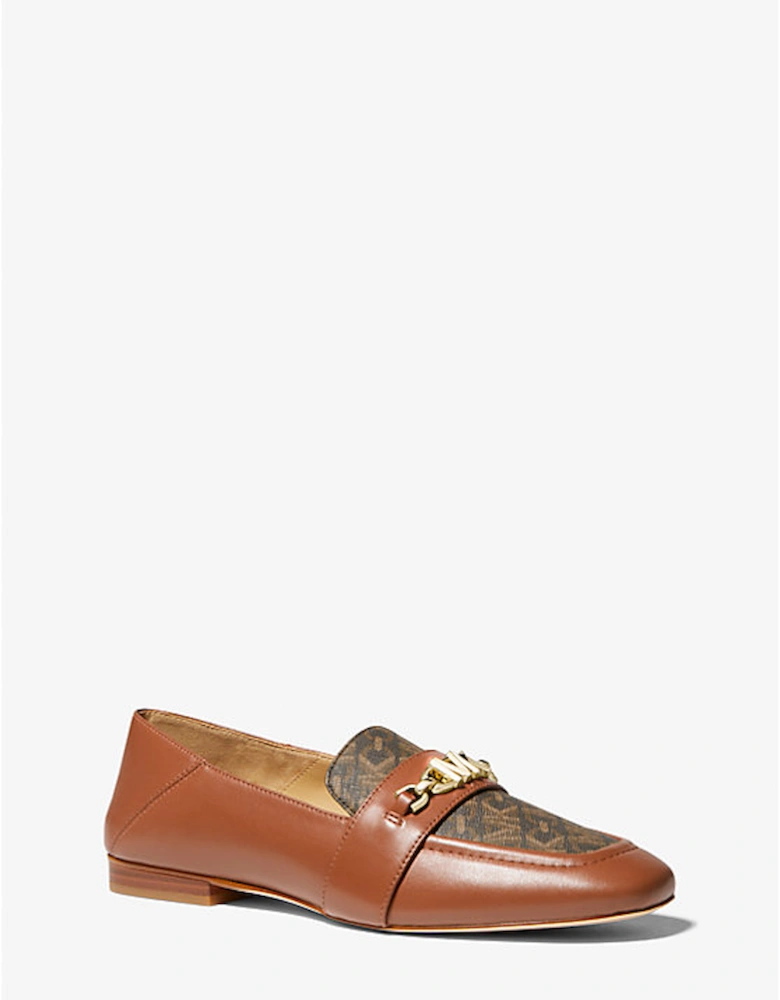 Tiffanie Leather and Empire Signature Logo Mule