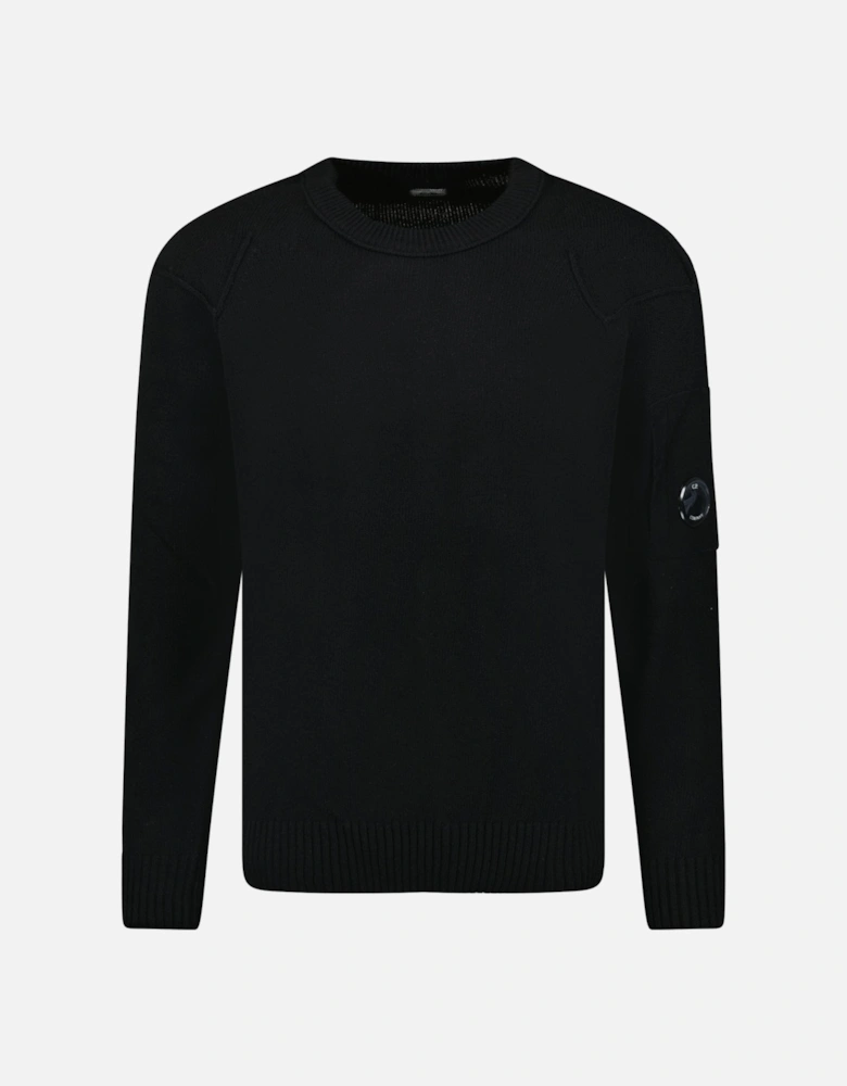 Lambswool GRS Crew Neck Full Knit Black