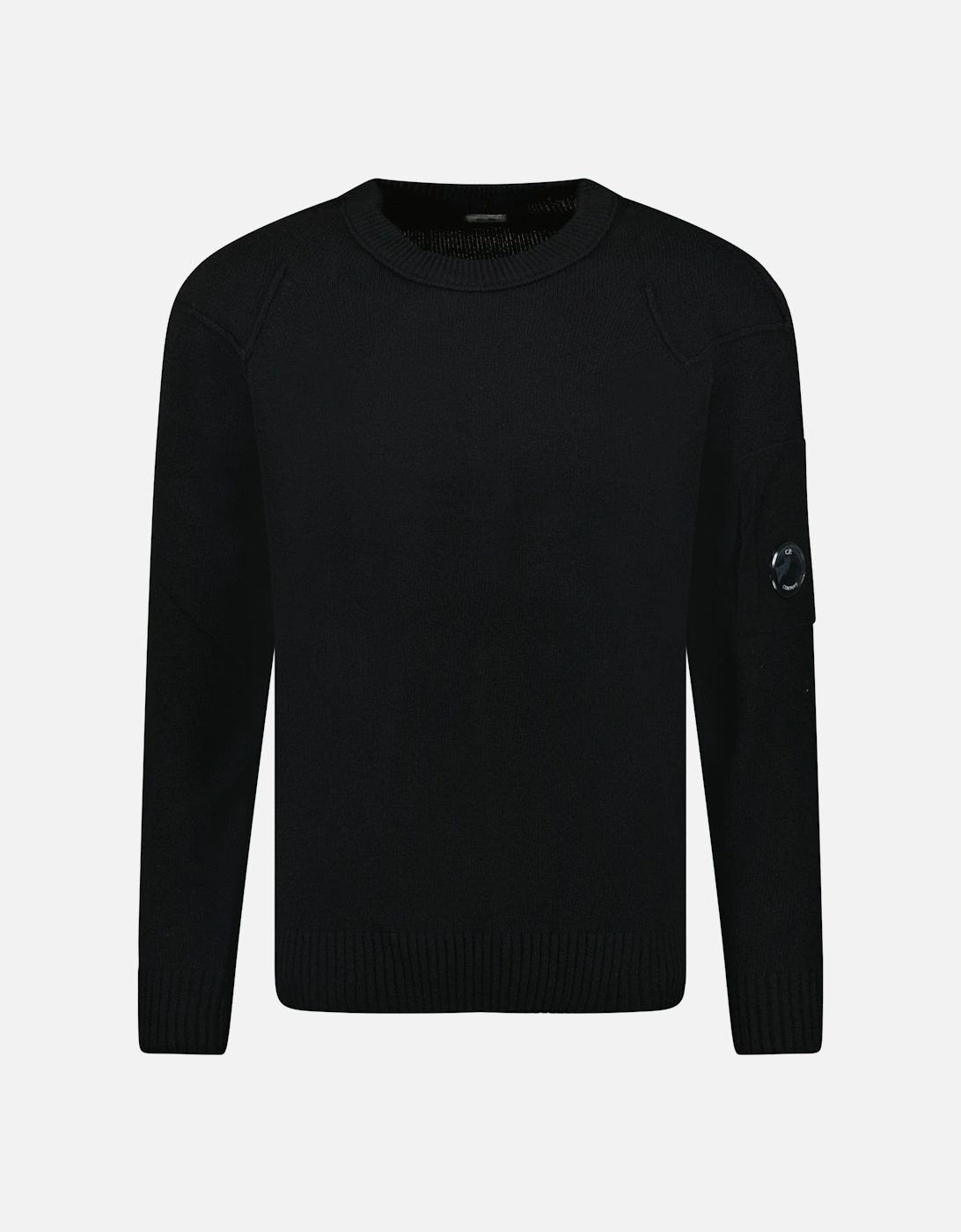 Lambswool GRS Crew Neck Full Knit Black, 6 of 5