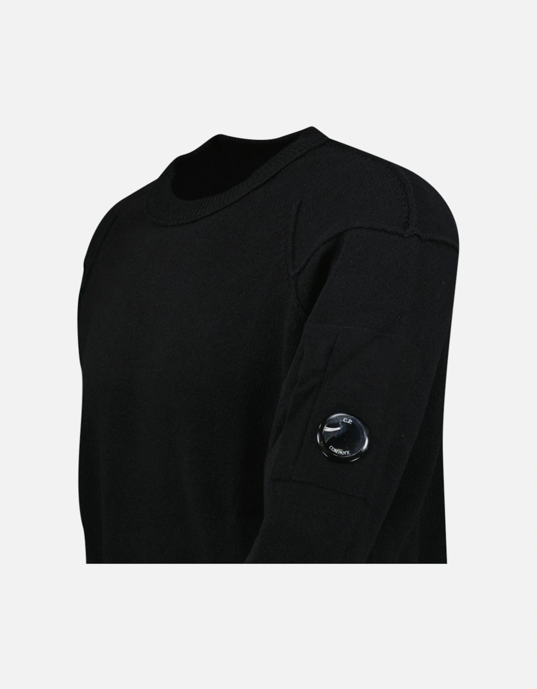 Lambswool GRS Crew Neck Full Knit Black