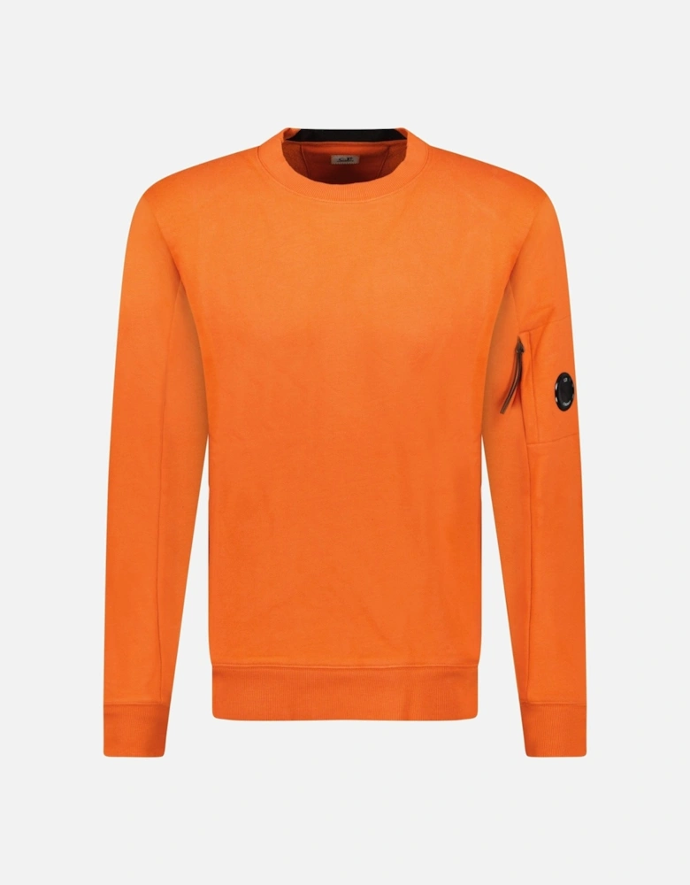 Arm Lens Diagonal Sweatshirt Orange