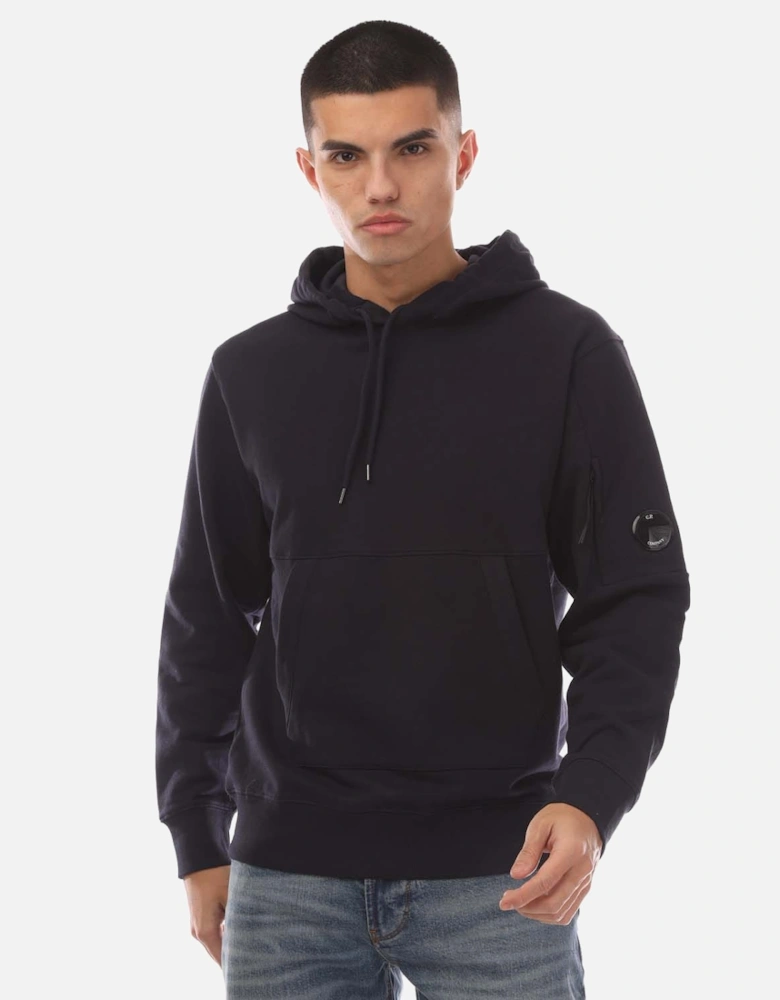 Diagonal Raised Fleece Lens Hoodie