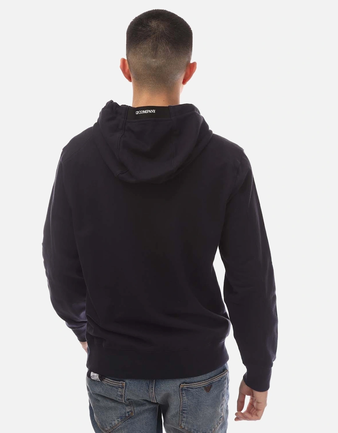 Diagonal Raised Fleece Lens Hoodie