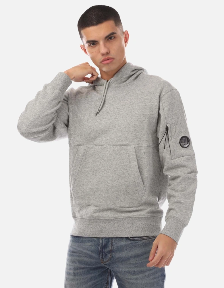 Diagonal Raised Fleece Lens Hoodie