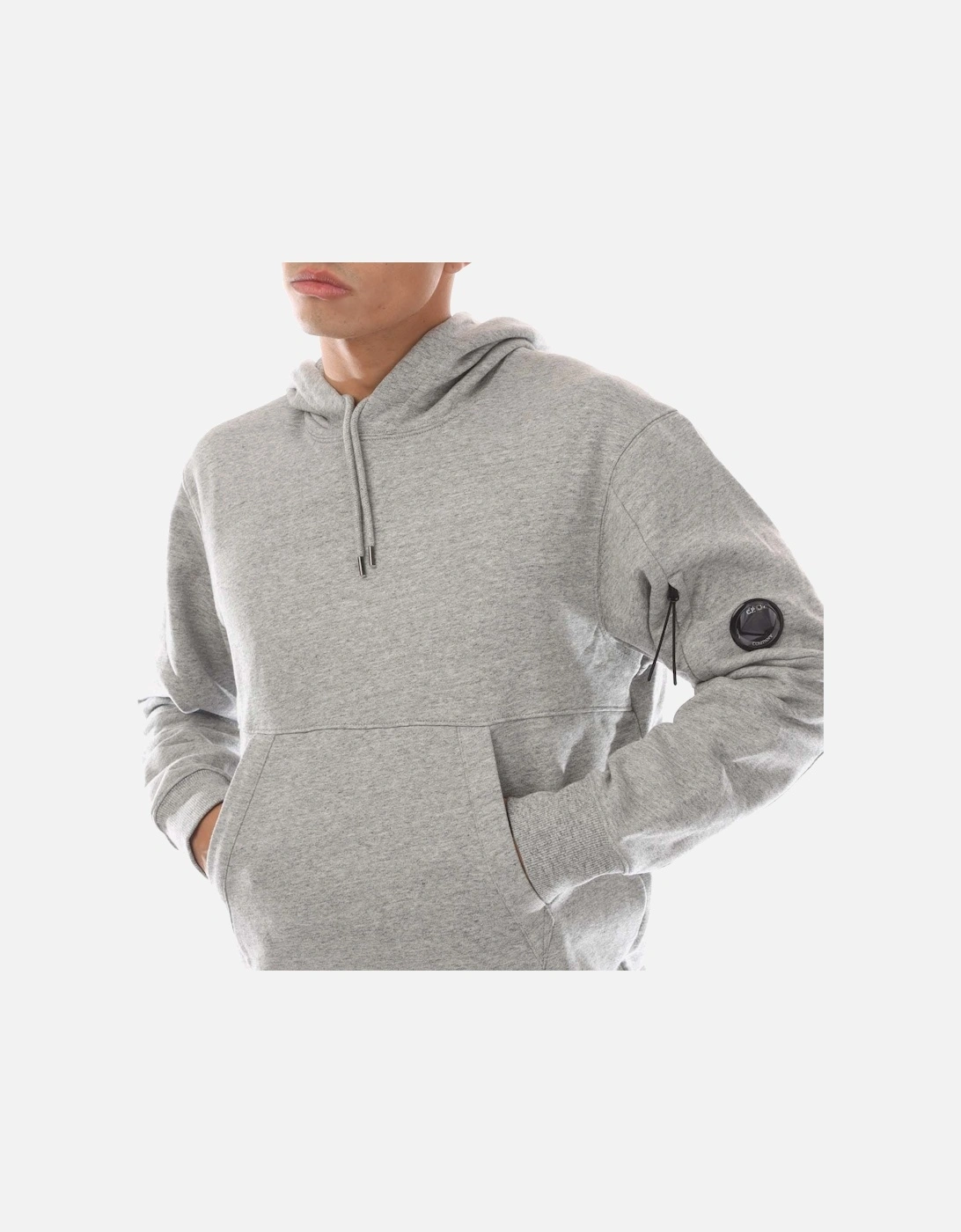 Diagonal Raised Fleece Lens Hoodie