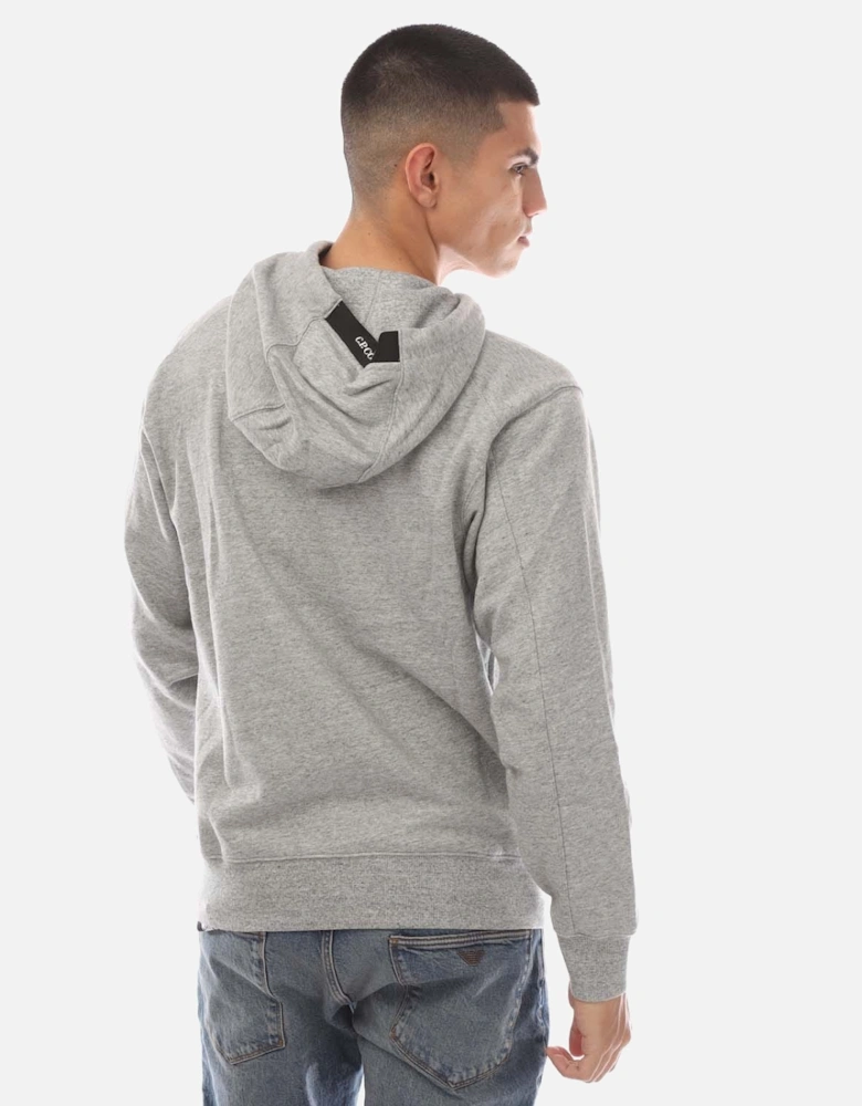 Diagonal Raised Fleece Lens Hoodie