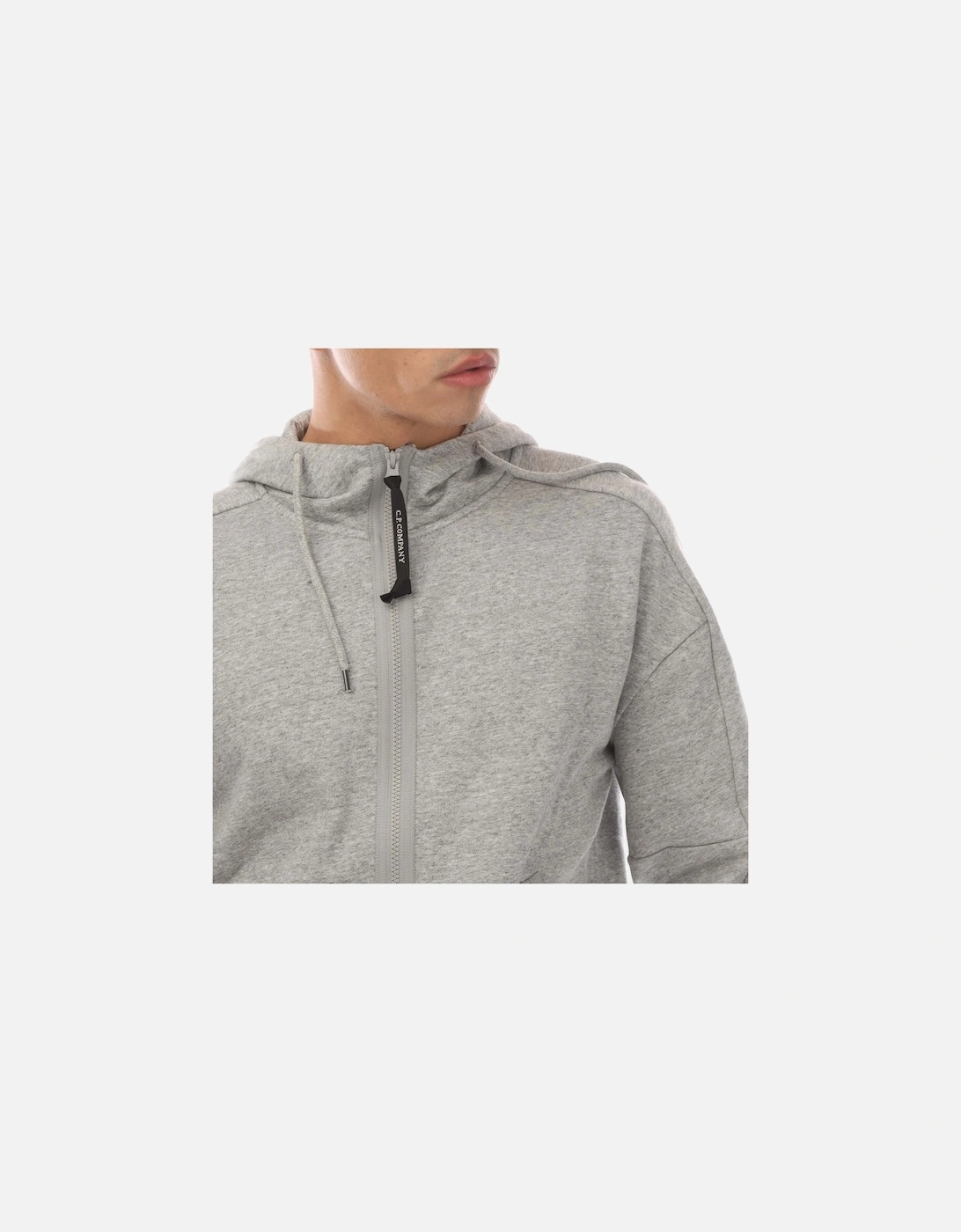 Diagonal Raised Fleece Goggle Zipped Hoodie