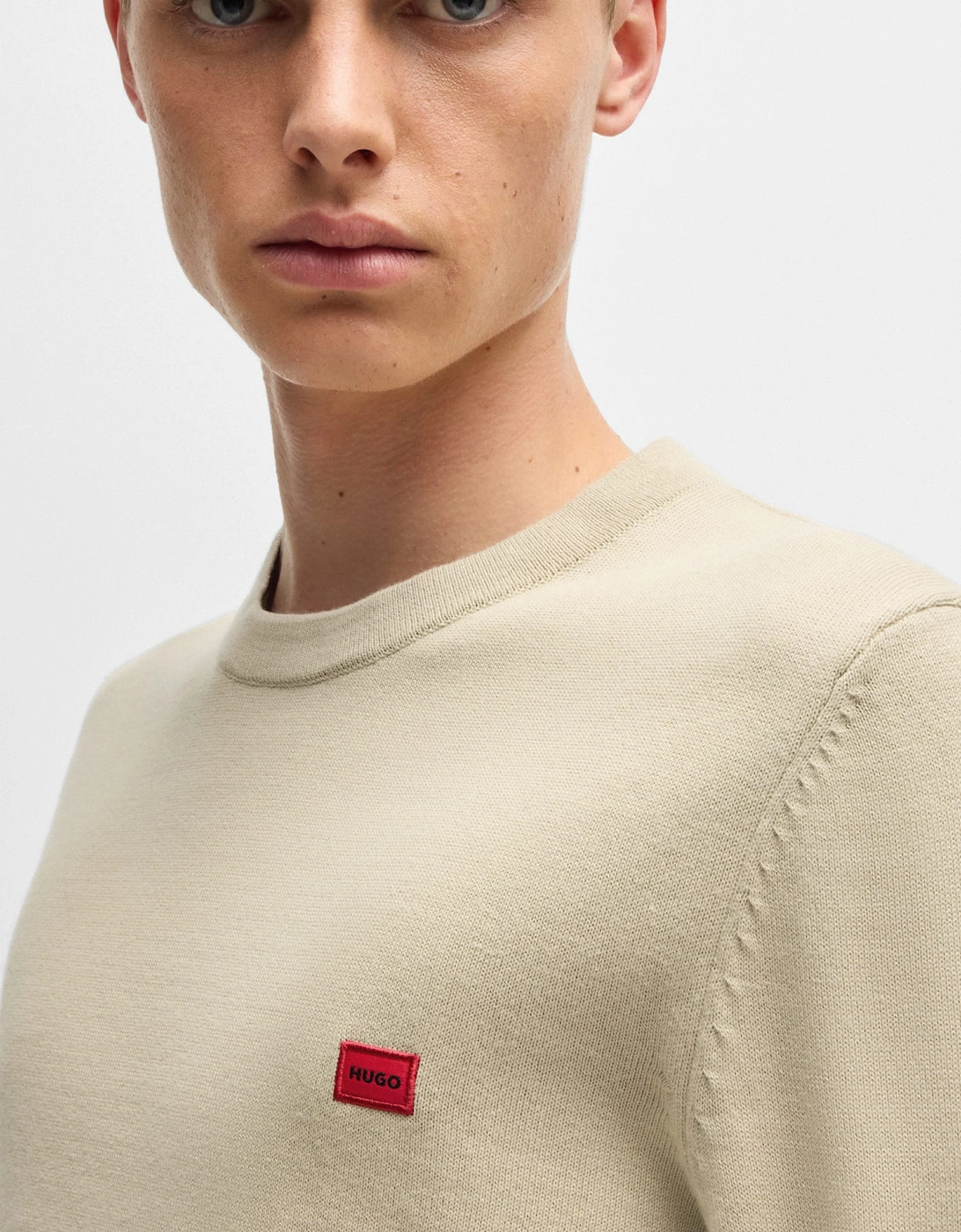 Red Logo Label Sweater