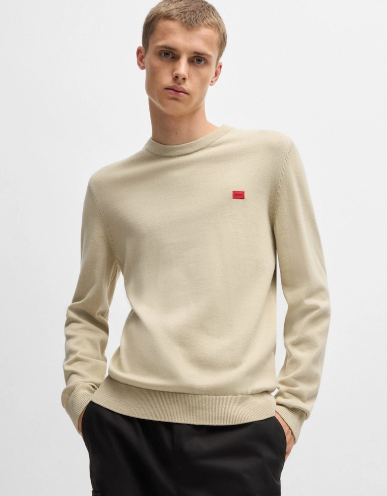 Red Logo Label Sweater