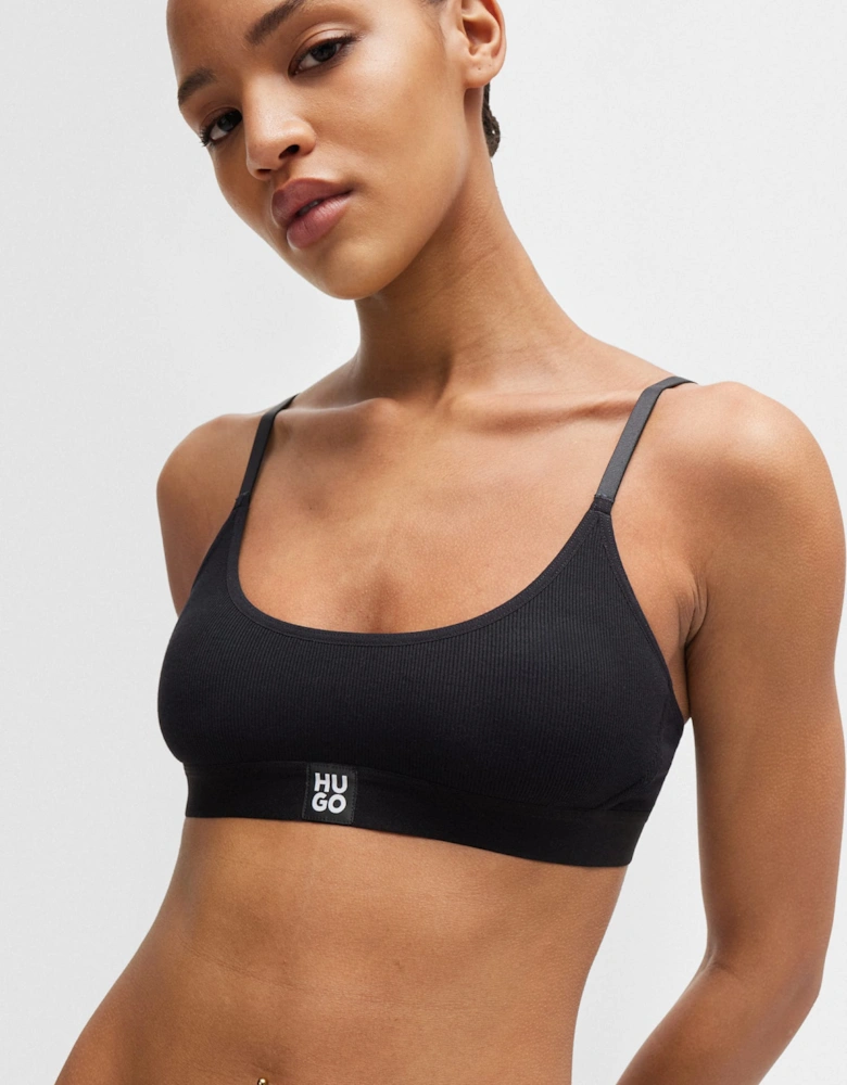 Stretch-Modal Bralette with Logo Band