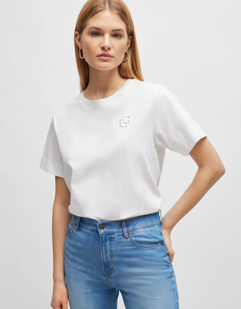 Double Monogram Embroidery Top