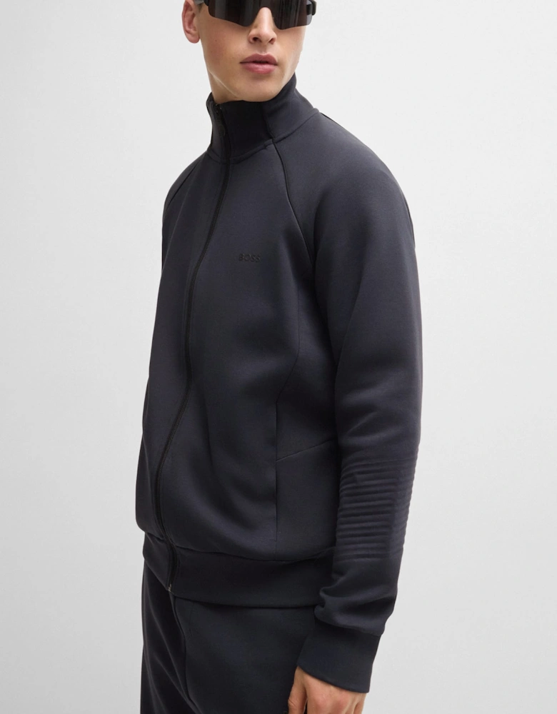 Stretch-Cotton Zip-Up Sweatshirt