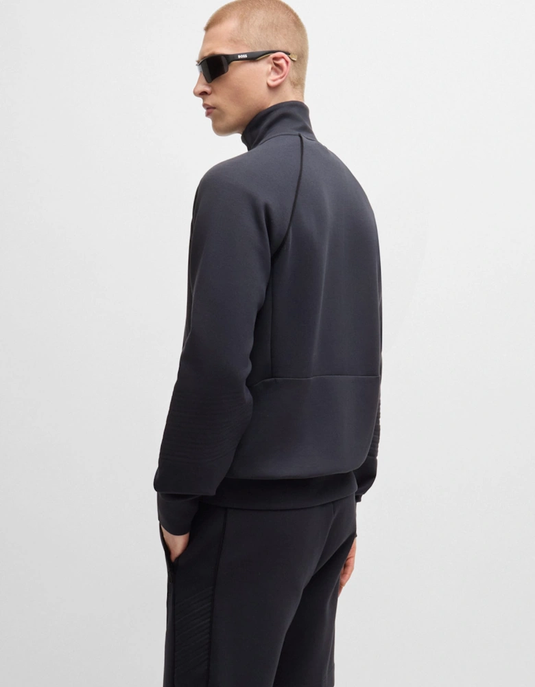 Stretch-Cotton Zip-Up Sweatshirt