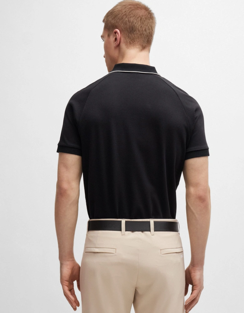 Contrast Logo Structured-Cotton Polo Shirt