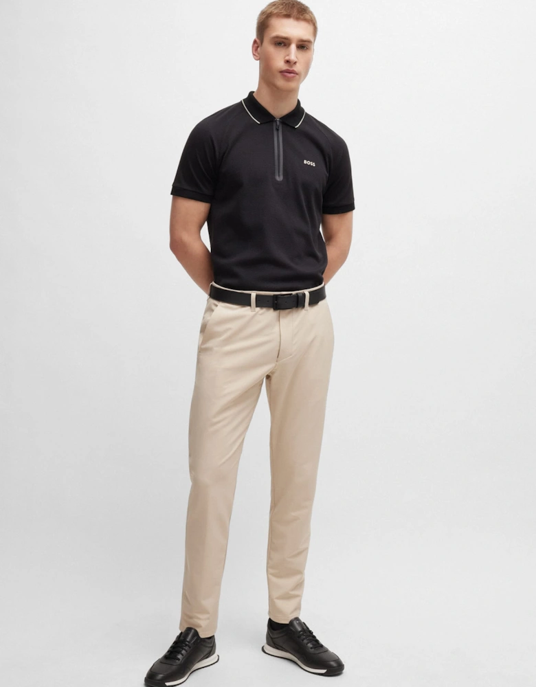 Contrast Logo Structured-Cotton Polo Shirt