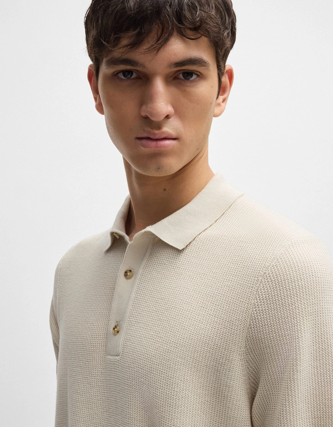 Regular-Fit Knitted Polo Shirt