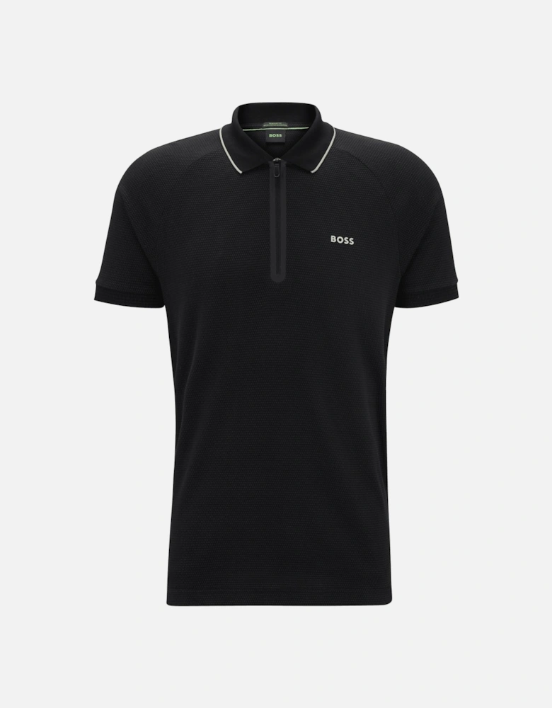 Contrast Logo Structured-Cotton Polo Shirt